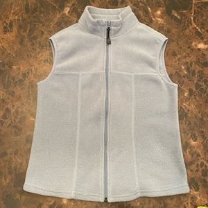 Cozy Fleece zip-up vest light blue